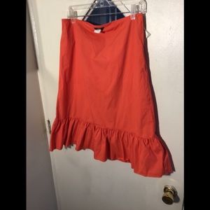 Cotton and spandex midi skirt